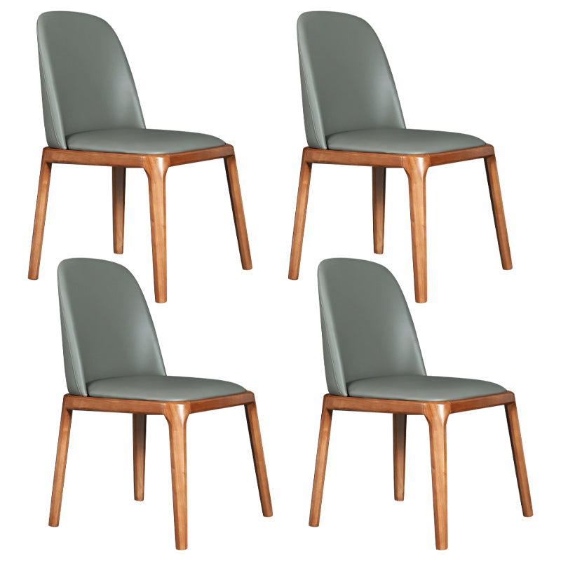 Wood Industrial Dining Chair with Color Cushion Solid Chair for Dining Room Dark Gray 4 Piece Set Walnut Clearhalo ' kitchen&dining_furn' 'Dining Chairs' 'Dining Tables & Seating' 'dining_chair' 'furn' 'furn_dining_chair' 'Furniture' 'furniture_dining_chair' 'Kitchen & Dining Furniture' 'kitchen' 3521995