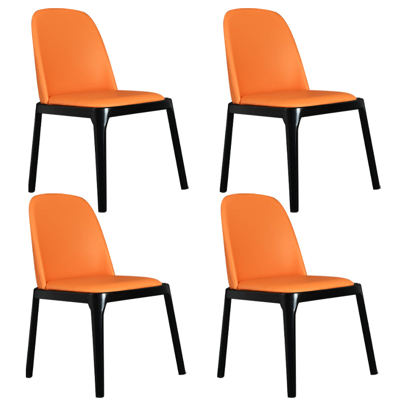 Wood Industrial Dining Chair with Color Cushion Solid Chair for Dining Room Orange 4 Piece Set Black Clearhalo ' kitchen&dining_furn' 'Dining Chairs' 'Dining Tables & Seating' 'dining_chair' 'furn' 'furn_dining_chair' 'Furniture' 'furniture_dining_chair' 'Kitchen & Dining Furniture' 'kitchen' 3522010