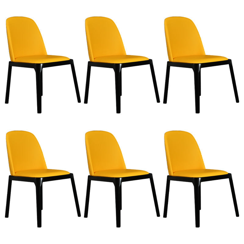 Wood Industrial Dining Chair with Color Cushion Solid Chair for Dining Room Yellow 6 Piece Set Black Clearhalo ' kitchen&dining_furn' 'Dining Chairs' 'Dining Tables & Seating' 'dining_chair' 'furn' 'furn_dining_chair' 'Furniture' 'furniture_dining_chair' 'Kitchen & Dining Furniture' 'kitchen' 3522014