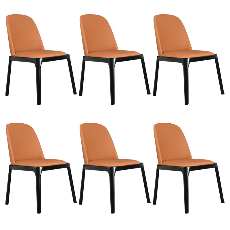 Wood Industrial Dining Chair with Color Cushion Solid Chair for Dining Room Orange 6 Piece Set Black Clearhalo ' kitchen&dining_furn' 'Dining Chairs' 'Dining Tables & Seating' 'dining_chair' 'furn' 'furn_dining_chair' 'Furniture' 'furniture_dining_chair' 'Kitchen & Dining Furniture' 'kitchen' 3522017