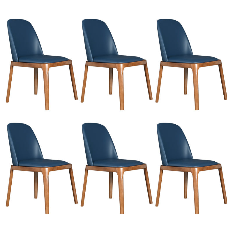 Wood Industrial Dining Chair with Color Cushion Solid Chair for Dining Room Blue 6 Piece Set Walnut Clearhalo ' kitchen&dining_furn' 'Dining Chairs' 'Dining Tables & Seating' 'dining_chair' 'furn' 'furn_dining_chair' 'Furniture' 'furniture_dining_chair' 'Kitchen & Dining Furniture' 'kitchen' 3522025