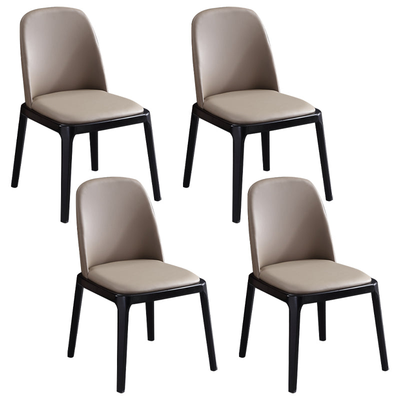Wood Industrial Dining Chair with Color Cushion Solid Chair for Dining Room Khaki 4 Piece Set Black Clearhalo ' kitchen&dining_furn' 'Dining Chairs' 'Dining Tables & Seating' 'dining_chair' 'furn' 'furn_dining_chair' 'Furniture' 'furniture_dining_chair' 'Kitchen & Dining Furniture' 'kitchen' 3522033