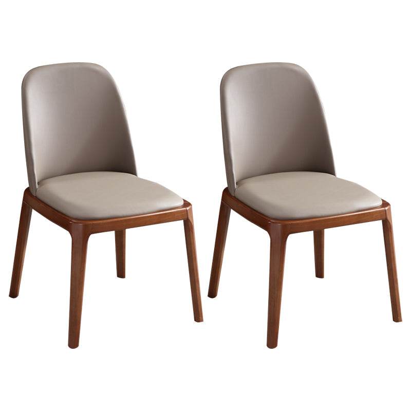 Wood Industrial Dining Chair with Color Cushion Solid Chair for Dining Room Khaki 2 Piece Set Walnut Clearhalo ' kitchen&dining_furn' 'Dining Chairs' 'Dining Tables & Seating' 'dining_chair' 'furn' 'furn_dining_chair' 'Furniture' 'furniture_dining_chair' 'Kitchen & Dining Furniture' 'kitchen' 3522035