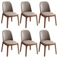Wood Industrial Dining Chair with Color Cushion Solid Chair for Dining Room Khaki 6 Piece Set Walnut Clearhalo ' kitchen&dining_furn' 'Dining Chairs' 'Dining Tables & Seating' 'dining_chair' 'furn' 'furn_dining_chair' 'Furniture' 'furniture_dining_chair' 'Kitchen & Dining Furniture' 'kitchen' 3522037