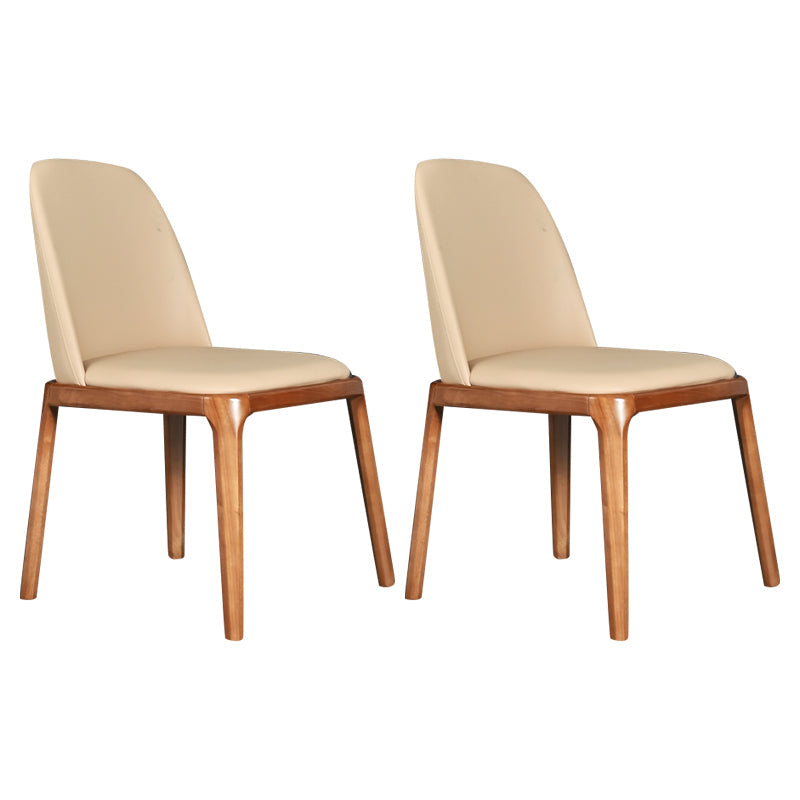 Wood Industrial Dining Chair with Color Cushion Solid Chair for Dining Room Beige 2 Piece Set Walnut Clearhalo ' kitchen&dining_furn' 'Dining Chairs' 'Dining Tables & Seating' 'dining_chair' 'furn' 'furn_dining_chair' 'Furniture' 'furniture_dining_chair' 'Kitchen & Dining Furniture' 'kitchen' 3522038