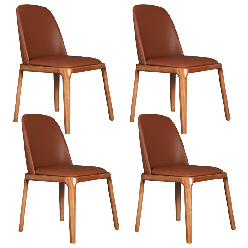 Wood Industrial Dining Chair with Color Cushion Solid Chair for Dining Room Coffee 4 Piece Set Walnut Clearhalo ' kitchen&dining_furn' 'Dining Chairs' 'Dining Tables & Seating' 'dining_chair' 'furn' 'furn_dining_chair' 'Furniture' 'furniture_dining_chair' 'Kitchen & Dining Furniture' 'kitchen' 3522042