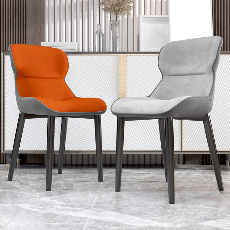 Industrial Style Parsons Chair Kitchen Armless Dining Chairs with Metal Legs Clearhalo ' kitchen&dining_furn' 'Dining Chairs' 'Dining Tables & Seating' 'dining_chair' 'furn' 'furn_dining_chair' 'Furniture' 'furniture_dining_chair' 'Kitchen & Dining Furniture' 'kitchen' 3522047