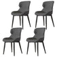 Industrial Style Parsons Chair Kitchen Armless Dining Chairs with Metal Legs Grey 4 Piece Set Clearhalo ' kitchen&dining_furn' 'Dining Chairs' 'Dining Tables & Seating' 'dining_chair' 'furn' 'furn_dining_chair' 'Furniture' 'furniture_dining_chair' 'Kitchen & Dining Furniture' 'kitchen' 3522048
