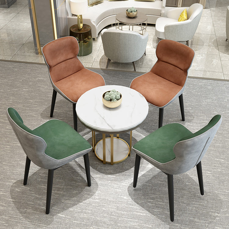 Industrial Style Parsons Chair Kitchen Armless Dining Chairs with Metal Legs Clearhalo ' kitchen&dining_furn' 'Dining Chairs' 'Dining Tables & Seating' 'dining_chair' 'furn' 'furn_dining_chair' 'Furniture' 'furniture_dining_chair' 'Kitchen & Dining Furniture' 'kitchen' 3522049