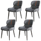 Industrial Style Parsons Chair Kitchen Armless Dining Chairs with Metal Legs Dark Gray 4 Piece Set Clearhalo ' kitchen&dining_furn' 'Dining Chairs' 'Dining Tables & Seating' 'dining_chair' 'furn' 'furn_dining_chair' 'Furniture' 'furniture_dining_chair' 'Kitchen & Dining Furniture' 'kitchen' 3522055