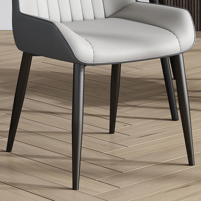 Industrial Style Parsons Chair Kitchen Armless Dining Chairs with Metal Legs Clearhalo ' kitchen&dining_furn' 'Dining Chairs' 'Dining Tables & Seating' 'dining_chair' 'furn' 'furn_dining_chair' 'Furniture' 'furniture_dining_chair' 'Kitchen & Dining Furniture' 'kitchen' 3522056