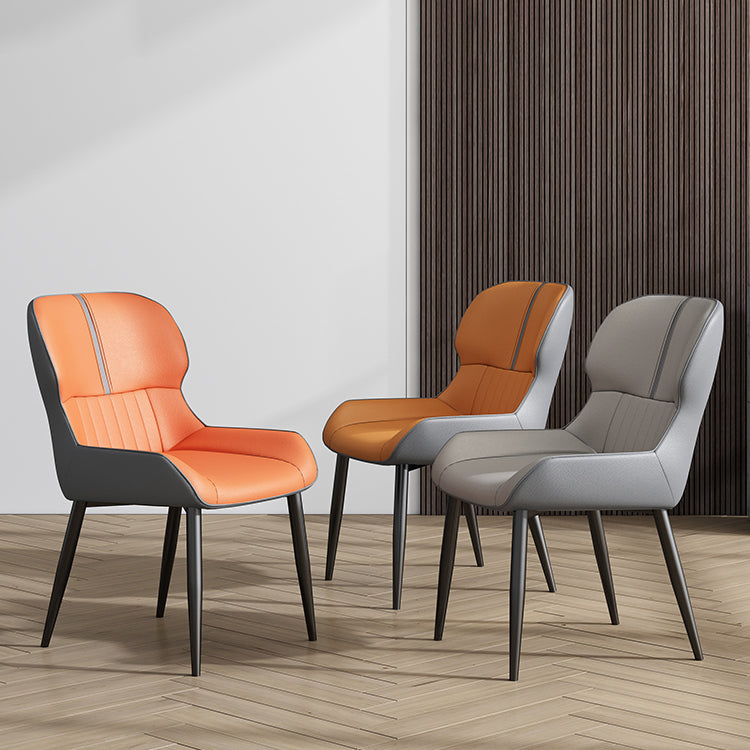 Industrial Style Parsons Chair Kitchen Armless Dining Chairs with Metal Legs Clearhalo ' kitchen&dining_furn' 'Dining Chairs' 'Dining Tables & Seating' 'dining_chair' 'furn' 'furn_dining_chair' 'Furniture' 'furniture_dining_chair' 'Kitchen & Dining Furniture' 'kitchen' 3522067