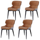 Industrial Style Parsons Chair Kitchen Armless Dining Chairs with Metal Legs Brown 4 Piece Set Clearhalo ' kitchen&dining_furn' 'Dining Chairs' 'Dining Tables & Seating' 'dining_chair' 'furn' 'furn_dining_chair' 'Furniture' 'furniture_dining_chair' 'Kitchen & Dining Furniture' 'kitchen' 3522074