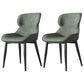 Industrial Style Parsons Chair Kitchen Armless Dining Chairs with Metal Legs Green 2 Piece Set Clearhalo ' kitchen&dining_furn' 'Dining Chairs' 'Dining Tables & Seating' 'dining_chair' 'furn' 'furn_dining_chair' 'Furniture' 'furniture_dining_chair' 'Kitchen & Dining Furniture' 'kitchen' 3522076