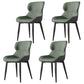Industrial Style Parsons Chair Kitchen Armless Dining Chairs with Metal Legs Green 4 Piece Set Clearhalo ' kitchen&dining_furn' 'Dining Chairs' 'Dining Tables & Seating' 'dining_chair' 'furn' 'furn_dining_chair' 'Furniture' 'furniture_dining_chair' 'Kitchen & Dining Furniture' 'kitchen' 3522077