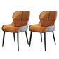 Industrial Style Parsons Chair Kitchen Armless Dining Chairs with Metal Legs Light Brown 2 Piece Set Clearhalo ' kitchen&dining_furn' 'Dining Chairs' 'Dining Tables & Seating' 'dining_chair' 'furn' 'furn_dining_chair' 'Furniture' 'furniture_dining_chair' 'Kitchen & Dining Furniture' 'kitchen' 3522079