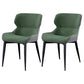 Industrial Style Parsons Chair Kitchen Armless Dining Chairs with Metal Legs Dark Army Green 2 Piece Set Clearhalo ' kitchen&dining_furn' 'Dining Chairs' 'Dining Tables & Seating' 'dining_chair' 'furn' 'furn_dining_chair' 'Furniture' 'furniture_dining_chair' 'Kitchen & Dining Furniture' 'kitchen' 3522085