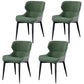Industrial Style Parsons Chair Kitchen Armless Dining Chairs with Metal Legs Dark Army Green 4 Piece Set Clearhalo ' kitchen&dining_furn' 'Dining Chairs' 'Dining Tables & Seating' 'dining_chair' 'furn' 'furn_dining_chair' 'Furniture' 'furniture_dining_chair' 'Kitchen & Dining Furniture' 'kitchen' 3522086