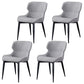 Industrial Style Parsons Chair Kitchen Armless Dining Chairs with Metal Legs Dark Gray-Black 4 Piece Set Clearhalo ' kitchen&dining_furn' 'Dining Chairs' 'Dining Tables & Seating' 'dining_chair' 'furn' 'furn_dining_chair' 'Furniture' 'furniture_dining_chair' 'Kitchen & Dining Furniture' 'kitchen' 3522089