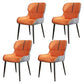 Industrial Style Parsons Chair Kitchen Armless Dining Chairs with Metal Legs Light Orange 4 Piece Set Clearhalo ' kitchen&dining_furn' 'Dining Chairs' 'Dining Tables & Seating' 'dining_chair' 'furn' 'furn_dining_chair' 'Furniture' 'furniture_dining_chair' 'Kitchen & Dining Furniture' 'kitchen' 3522092