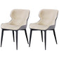 Industrial Style Parsons Chair Kitchen Armless Dining Chairs with Metal Legs Off-White 2 Piece Set Clearhalo ' kitchen&dining_furn' 'Dining Chairs' 'Dining Tables & Seating' 'dining_chair' 'furn' 'furn_dining_chair' 'Furniture' 'furniture_dining_chair' 'Kitchen & Dining Furniture' 'kitchen' 3522097