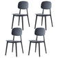 Plastic Contemporary Dining Room Chair Matte Finish Open Back Dining Side Chair Black 4 Piece Set Clearhalo ' kitchen&dining_furn' 'Dining Chairs' 'Dining Tables & Seating' 'dining_chair' 'furn' 'furn_dining_chair' 'Furniture' 'furniture_dining_chair' 'Kitchen & Dining Furniture' 'kitchen' 3522103