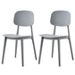 Plastic Contemporary Dining Room Chair Matte Finish Open Back Dining Side Chair Grey 2 Piece Set Clearhalo ' kitchen&dining_furn' 'Dining Chairs' 'Dining Tables & Seating' 'dining_chair' 'furn' 'furn_dining_chair' 'Furniture' 'furniture_dining_chair' 'Kitchen & Dining Furniture' 'kitchen' 3522107