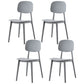 Plastic Contemporary Dining Room Chair Matte Finish Open Back Dining Side Chair Grey 4 Piece Set Clearhalo ' kitchen&dining_furn' 'Dining Chairs' 'Dining Tables & Seating' 'dining_chair' 'furn' 'furn_dining_chair' 'Furniture' 'furniture_dining_chair' 'Kitchen & Dining Furniture' 'kitchen' 3522109