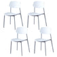 Plastic Contemporary Dining Room Chair Matte Finish Open Back Dining Side Chair White 4 Piece Set Clearhalo ' kitchen&dining_furn' 'Dining Chairs' 'Dining Tables & Seating' 'dining_chair' 'furn' 'furn_dining_chair' 'Furniture' 'furniture_dining_chair' 'Kitchen & Dining Furniture' 'kitchen' 3522116
