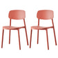 Plastic Contemporary Dining Room Chair Matte Finish Open Back Dining Side Chair Red 2 Piece Set Clearhalo ' kitchen&dining_furn' 'Dining Chairs' 'Dining Tables & Seating' 'dining_chair' 'furn' 'furn_dining_chair' 'Furniture' 'furniture_dining_chair' 'Kitchen & Dining Furniture' 'kitchen' 3522117