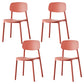 Plastic Contemporary Dining Room Chair Matte Finish Open Back Dining Side Chair Red 4 Piece Set Clearhalo ' kitchen&dining_furn' 'Dining Chairs' 'Dining Tables & Seating' 'dining_chair' 'furn' 'furn_dining_chair' 'Furniture' 'furniture_dining_chair' 'Kitchen & Dining Furniture' 'kitchen' 3522119