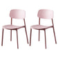 Plastic Contemporary Dining Room Chair Matte Finish Open Back Dining Side Chair Pink 2 Piece Set Clearhalo ' kitchen&dining_furn' 'Dining Chairs' 'Dining Tables & Seating' 'dining_chair' 'furn' 'furn_dining_chair' 'Furniture' 'furniture_dining_chair' 'Kitchen & Dining Furniture' 'kitchen' 3522123