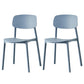 Plastic Contemporary Dining Room Chair Matte Finish Open Back Dining Side Chair Blue 2 Piece Set Clearhalo ' kitchen&dining_furn' 'Dining Chairs' 'Dining Tables & Seating' 'dining_chair' 'furn' 'furn_dining_chair' 'Furniture' 'furniture_dining_chair' 'Kitchen & Dining Furniture' 'kitchen' 3522132