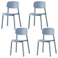 Plastic Contemporary Dining Room Chair Matte Finish Open Back Dining Side Chair Blue 4 Piece Set Clearhalo ' kitchen&dining_furn' 'Dining Chairs' 'Dining Tables & Seating' 'dining_chair' 'furn' 'furn_dining_chair' 'Furniture' 'furniture_dining_chair' 'Kitchen & Dining Furniture' 'kitchen' 3522133