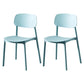 Plastic Contemporary Dining Room Chair Matte Finish Open Back Dining Side Chair Sky Blue 2 Piece Set Clearhalo ' kitchen&dining_furn' 'Dining Chairs' 'Dining Tables & Seating' 'dining_chair' 'furn' 'furn_dining_chair' 'Furniture' 'furniture_dining_chair' 'Kitchen & Dining Furniture' 'kitchen' 3522135