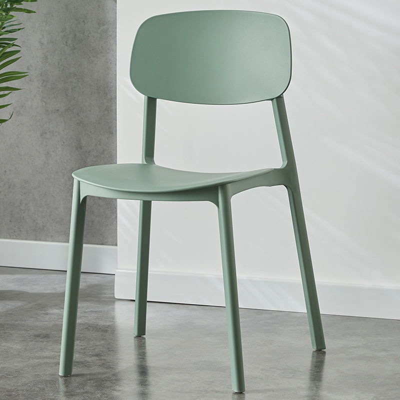 Plastic Contemporary Dining Room Chair Matte Finish Open Back Dining Side Chair Olive Green 1 Piece Clearhalo ' kitchen&dining_furn' 'Dining Chairs' 'Dining Tables & Seating' 'dining_chair' 'furn' 'furn_dining_chair' 'Furniture' 'furniture_dining_chair' 'Kitchen & Dining Furniture' 'kitchen' 3522137