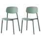 Plastic Contemporary Dining Room Chair Matte Finish Open Back Dining Side Chair Olive Green 2 Piece Set Clearhalo ' kitchen&dining_furn' 'Dining Chairs' 'Dining Tables & Seating' 'dining_chair' 'furn' 'furn_dining_chair' 'Furniture' 'furniture_dining_chair' 'Kitchen & Dining Furniture' 'kitchen' 3522138