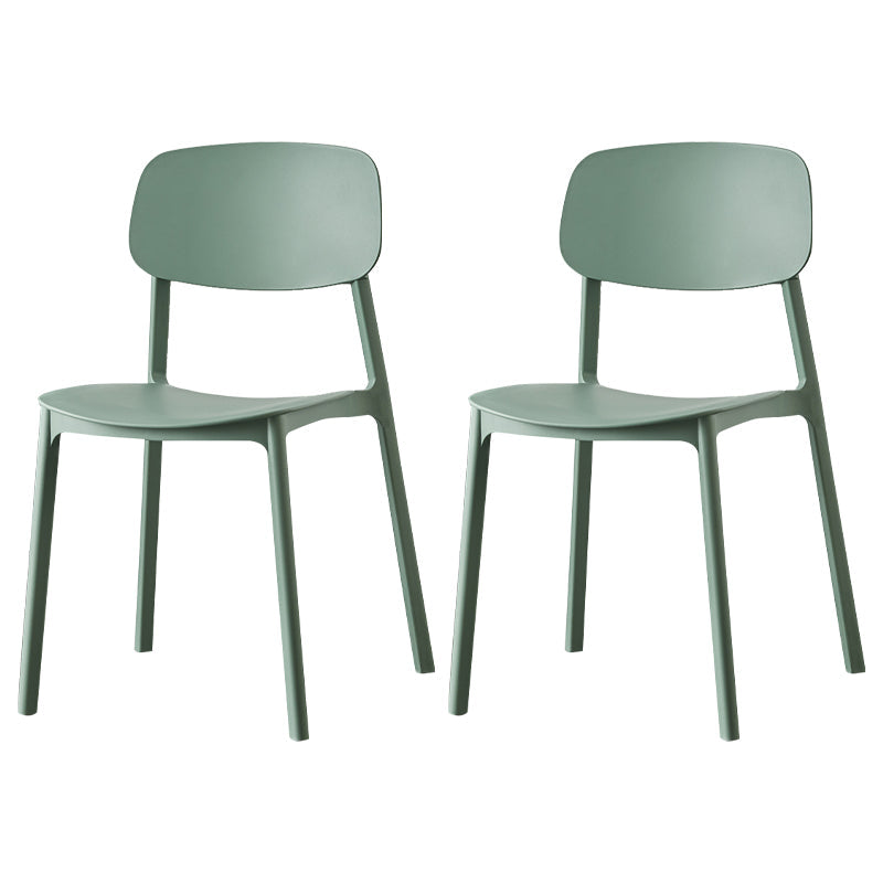 Plastic Contemporary Dining Room Chair Matte Finish Open Back Dining Side Chair Olive Green 2 Piece Set Clearhalo ' kitchen&dining_furn' 'Dining Chairs' 'Dining Tables & Seating' 'dining_chair' 'furn' 'furn_dining_chair' 'Furniture' 'furniture_dining_chair' 'Kitchen & Dining Furniture' 'kitchen' 3522138