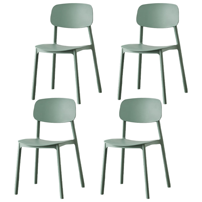Plastic Contemporary Dining Room Chair Matte Finish Open Back Dining Side Chair Olive Green 4 Piece Set Clearhalo ' kitchen&dining_furn' 'Dining Chairs' 'Dining Tables & Seating' 'dining_chair' 'furn' 'furn_dining_chair' 'Furniture' 'furniture_dining_chair' 'Kitchen & Dining Furniture' 'kitchen' 3522139