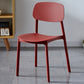 Plastic Contemporary Dining Room Chair Matte Finish Open Back Dining Side Chair Burgundy 1 Piece Clearhalo ' kitchen&dining_furn' 'Dining Chairs' 'Dining Tables & Seating' 'dining_chair' 'furn' 'furn_dining_chair' 'Furniture' 'furniture_dining_chair' 'Kitchen & Dining Furniture' 'kitchen' 3522149