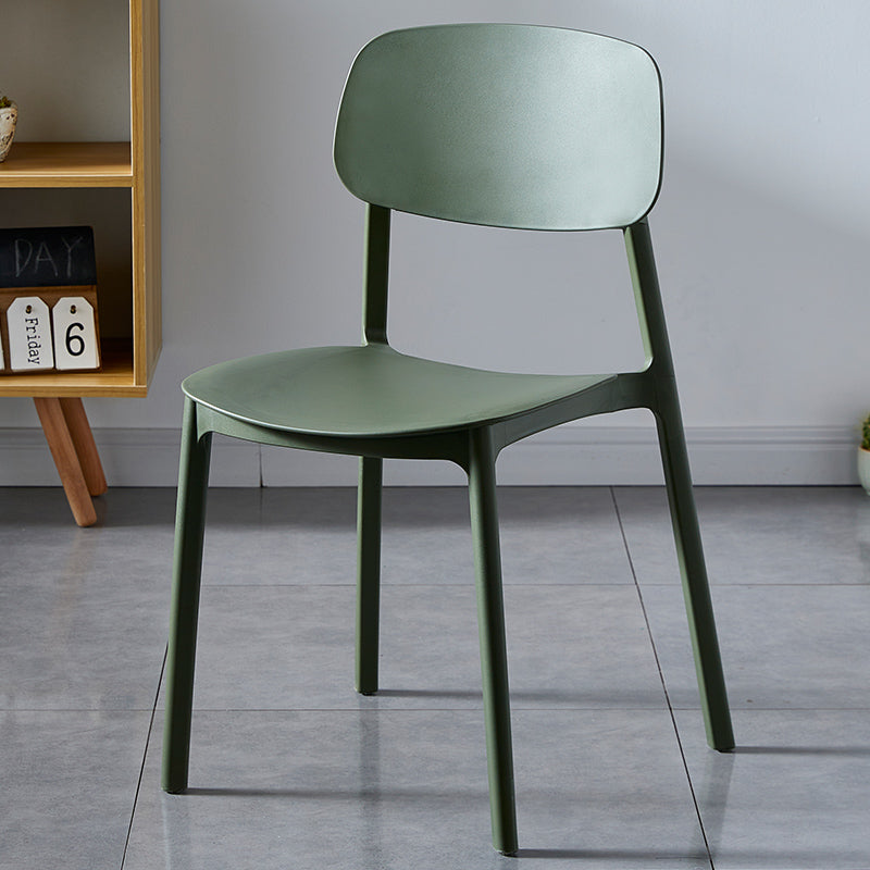 Plastic Contemporary Dining Room Chair Matte Finish Open Back Dining Side Chair Army Green 1 Piece Clearhalo ' kitchen&dining_furn' 'Dining Chairs' 'Dining Tables & Seating' 'dining_chair' 'furn' 'furn_dining_chair' 'Furniture' 'furniture_dining_chair' 'Kitchen & Dining Furniture' 'kitchen' 3522152