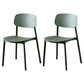 Plastic Contemporary Dining Room Chair Matte Finish Open Back Dining Side Chair Army Green 2 Piece Set Clearhalo ' kitchen&dining_furn' 'Dining Chairs' 'Dining Tables & Seating' 'dining_chair' 'furn' 'furn_dining_chair' 'Furniture' 'furniture_dining_chair' 'Kitchen & Dining Furniture' 'kitchen' 3522153