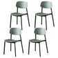 Plastic Contemporary Dining Room Chair Matte Finish Open Back Dining Side Chair Army Green 4 Piece Set Clearhalo ' kitchen&dining_furn' 'Dining Chairs' 'Dining Tables & Seating' 'dining_chair' 'furn' 'furn_dining_chair' 'Furniture' 'furniture_dining_chair' 'Kitchen & Dining Furniture' 'kitchen' 3522154