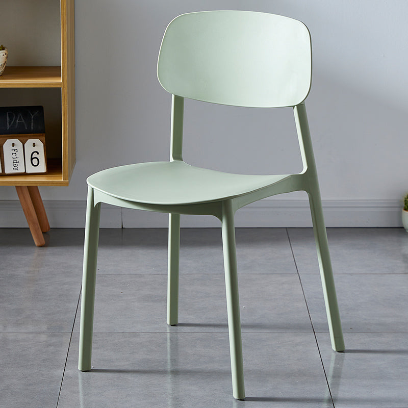 Plastic Contemporary Dining Room Chair Matte Finish Open Back Dining Side Chair Fluorescent Green 1 Piece Clearhalo ' kitchen&dining_furn' 'Dining Chairs' 'Dining Tables & Seating' 'dining_chair' 'furn' 'furn_dining_chair' 'Furniture' 'furniture_dining_chair' 'Kitchen & Dining Furniture' 'kitchen' 3522155