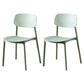 Plastic Contemporary Dining Room Chair Matte Finish Open Back Dining Side Chair Fluorescent Green 2 Piece Set Clearhalo ' kitchen&dining_furn' 'Dining Chairs' 'Dining Tables & Seating' 'dining_chair' 'furn' 'furn_dining_chair' 'Furniture' 'furniture_dining_chair' 'Kitchen & Dining Furniture' 'kitchen' 3522156