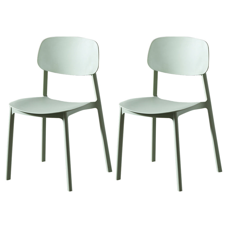 Plastic Contemporary Dining Room Chair Matte Finish Open Back Dining Side Chair Fluorescent Green 2 Piece Set Clearhalo ' kitchen&dining_furn' 'Dining Chairs' 'Dining Tables & Seating' 'dining_chair' 'furn' 'furn_dining_chair' 'Furniture' 'furniture_dining_chair' 'Kitchen & Dining Furniture' 'kitchen' 3522156