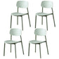 Plastic Contemporary Dining Room Chair Matte Finish Open Back Dining Side Chair Fluorescent Green 4 Piece Set Clearhalo ' kitchen&dining_furn' 'Dining Chairs' 'Dining Tables & Seating' 'dining_chair' 'furn' 'furn_dining_chair' 'Furniture' 'furniture_dining_chair' 'Kitchen & Dining Furniture' 'kitchen' 3522157