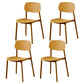 Plastic Contemporary Dining Room Chair Matte Finish Open Back Dining Side Chair Ginger 4 Piece Set Clearhalo ' kitchen&dining_furn' 'Dining Chairs' 'Dining Tables & Seating' 'dining_chair' 'furn' 'furn_dining_chair' 'Furniture' 'furniture_dining_chair' 'Kitchen & Dining Furniture' 'kitchen' 3522160