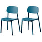 Plastic Contemporary Dining Room Chair Matte Finish Open Back Dining Side Chair Peacock Blue 2 Piece Set Clearhalo ' kitchen&dining_furn' 'Dining Chairs' 'Dining Tables & Seating' 'dining_chair' 'furn' 'furn_dining_chair' 'Furniture' 'furniture_dining_chair' 'Kitchen & Dining Furniture' 'kitchen' 3522162