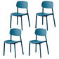 Plastic Contemporary Dining Room Chair Matte Finish Open Back Dining Side Chair Peacock Blue 4 Piece Set Clearhalo ' kitchen&dining_furn' 'Dining Chairs' 'Dining Tables & Seating' 'dining_chair' 'furn' 'furn_dining_chair' 'Furniture' 'furniture_dining_chair' 'Kitchen & Dining Furniture' 'kitchen' 3522163